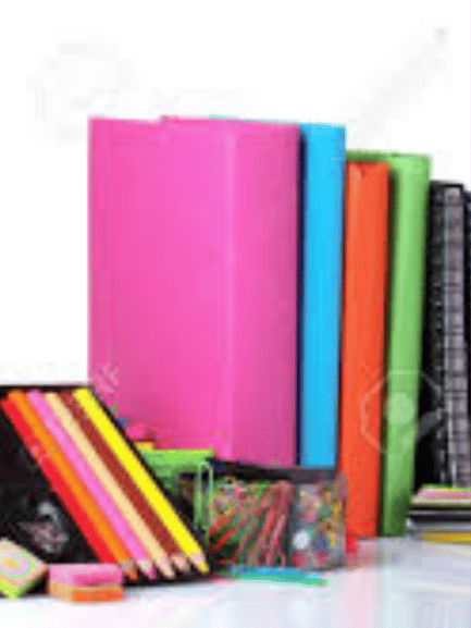Bright Stationery And Books Isolated On ...